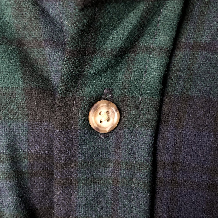 Pendleton Field Shirt, Check Pattern, Wool Shirt, Men's Size Medium wool Green type dark green Vintage Second Hand