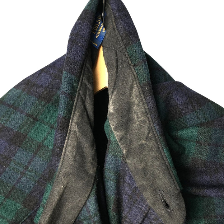 Pendleton Field Shirt, Check Pattern, Wool Shirt, Men's Size Medium wool Green type dark green Vintage Second Hand