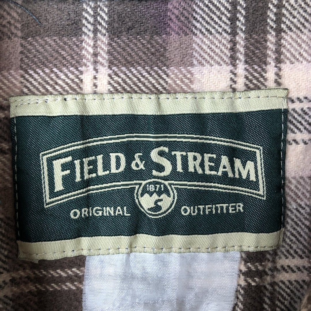 Field and Stream Long Sleeve Flannel Check Shirt, Men's XL unclear beige type brown Vintage Second Hand