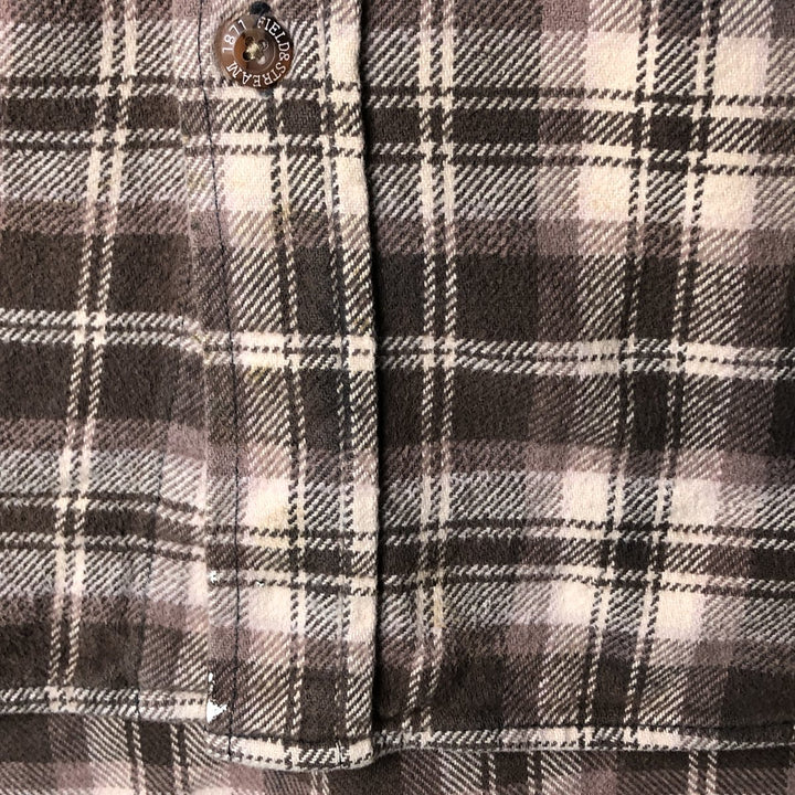 Field and Stream Long Sleeve Flannel Check Shirt, Men's XL unclear beige type brown Vintage Second Hand