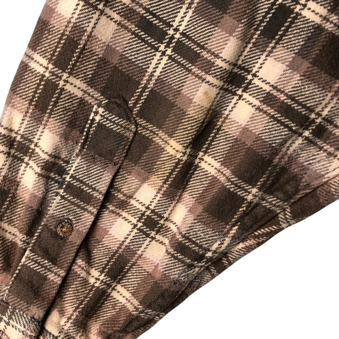 Field and Stream Long Sleeve Flannel Check Shirt, Men's XL unclear beige type brown Vintage Second Hand