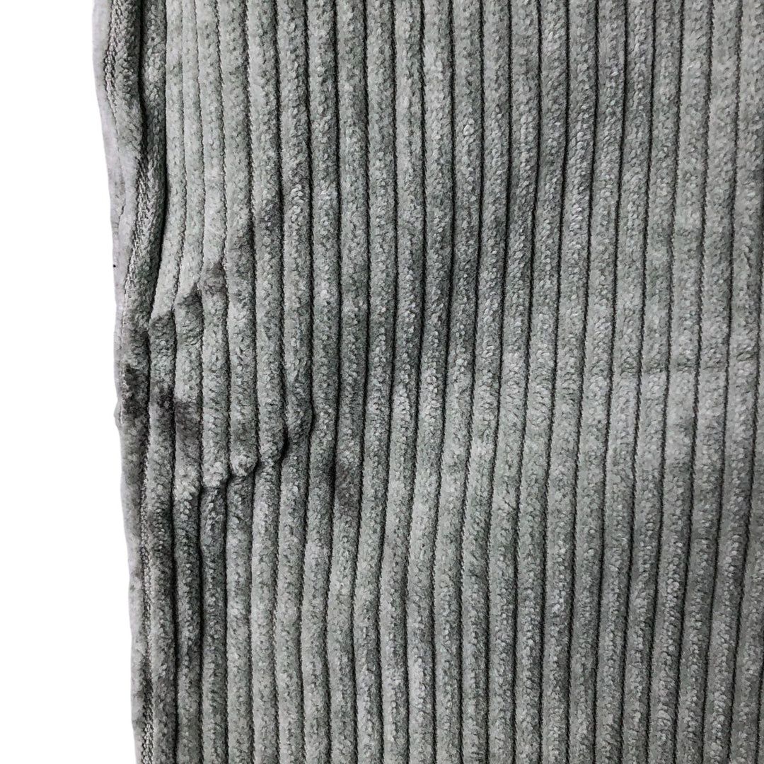 90'S J.Crew wide-ribbed long-sleeved corduroy shirt, men's size L cotton Khaki type sage green Vintage Second Hand