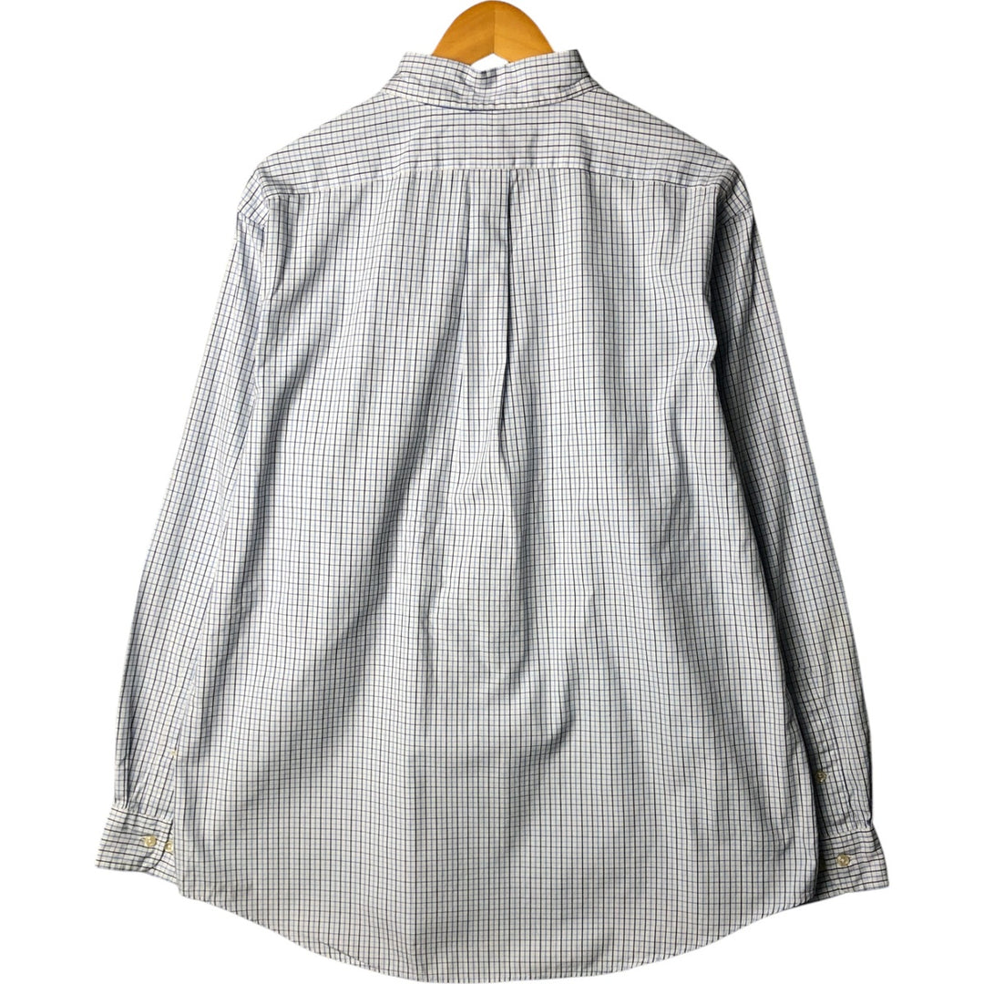 Ralph Lauren CUSTOM FIT Gingham Check Long Sleeve Button Down Check Shirt Men's XL cotton blue type Vintage Second Hand
