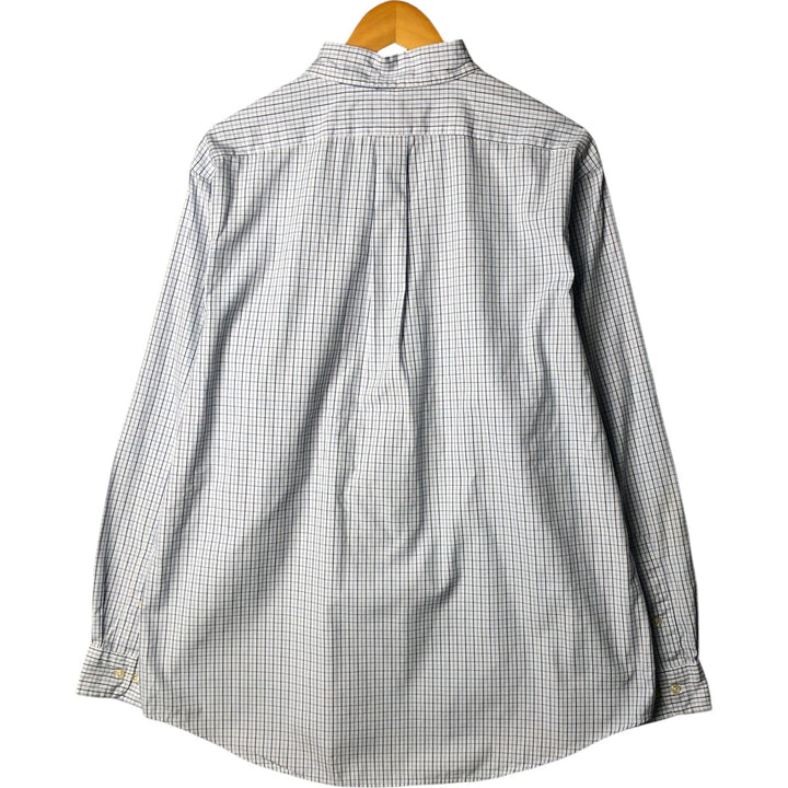 Ralph Lauren CUSTOM FIT Gingham Check Long Sleeve Button Down Check Shirt Men's XL cotton blue type Vintage Second Hand