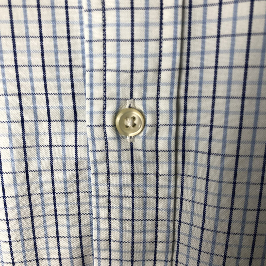Ralph Lauren CUSTOM FIT Gingham Check Long Sleeve Button Down Check Shirt Men's XL cotton blue type Vintage Second Hand