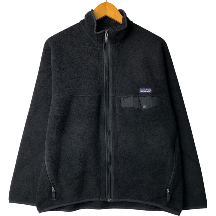 2000'S Patagonia Synchilla Snap-Zip Fleece Jacket (25395F9), Men's Medium polyester black type Vintage Second Hand