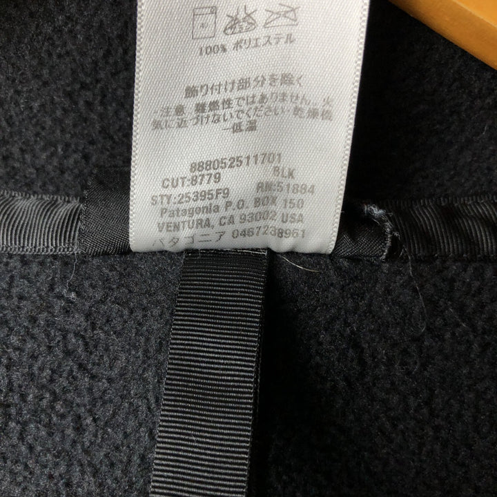 2000'S Patagonia Synchilla Snap-Zip Fleece Jacket (25395F9), Men's Medium polyester black type Vintage Second Hand