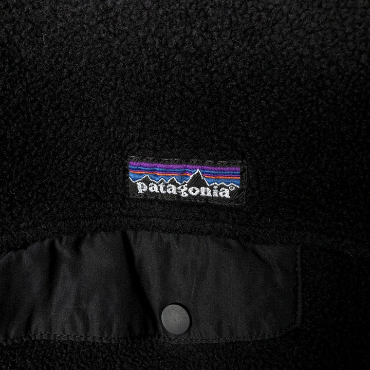 2000'S Patagonia Synchilla Snap-Zip Fleece Jacket (25395F9), Men's Medium polyester black type Vintage Second Hand