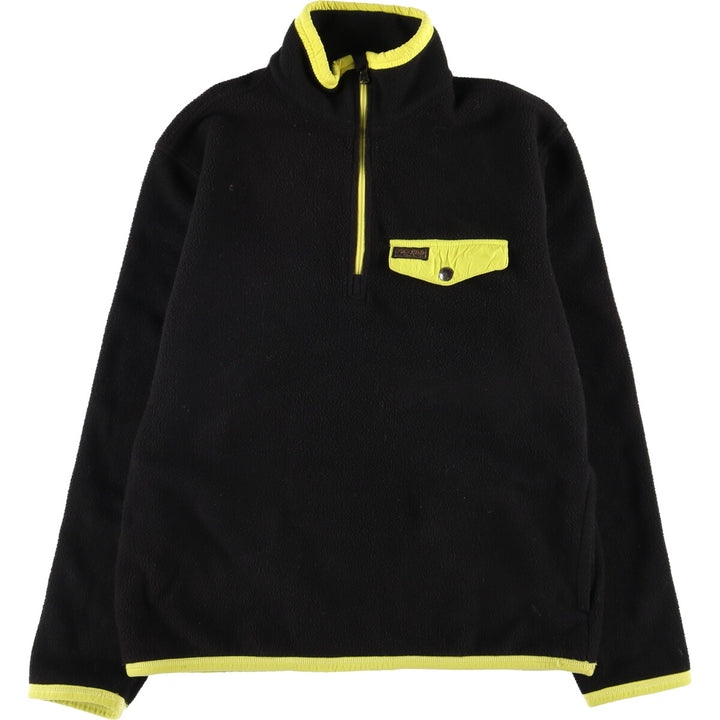 Ralph Lauren POLO RALPH LAUREN Half-Zip Fleece Pullover, Men's Size Medium polyester black type Vintage Second Hand