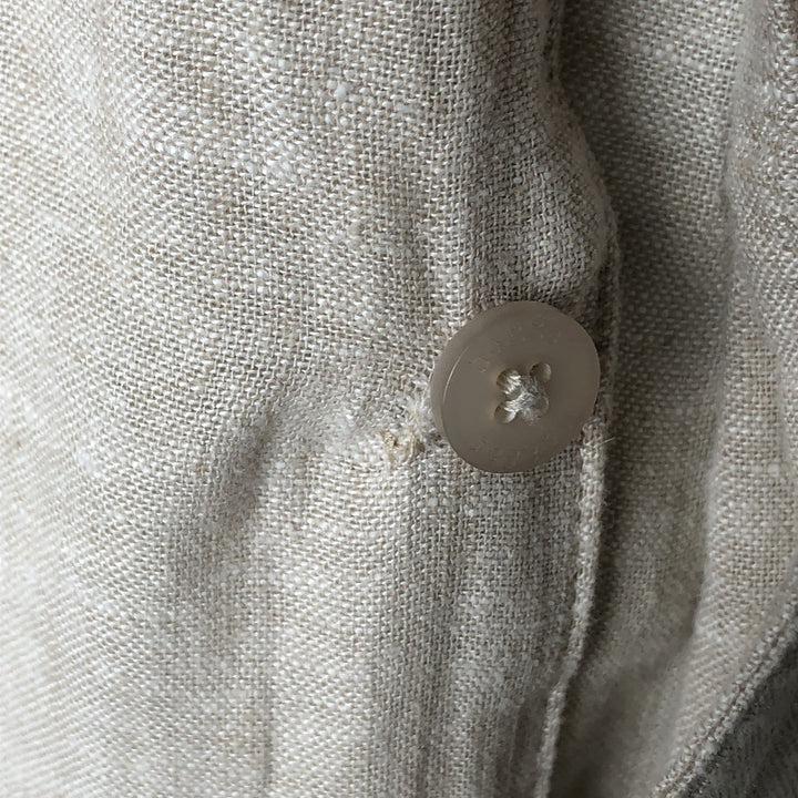 Haggar EST.1926 Open Collar Short Sleeve Two-Tone Box Shirt, Men's XL unclear Beige type Vintage Second Hand