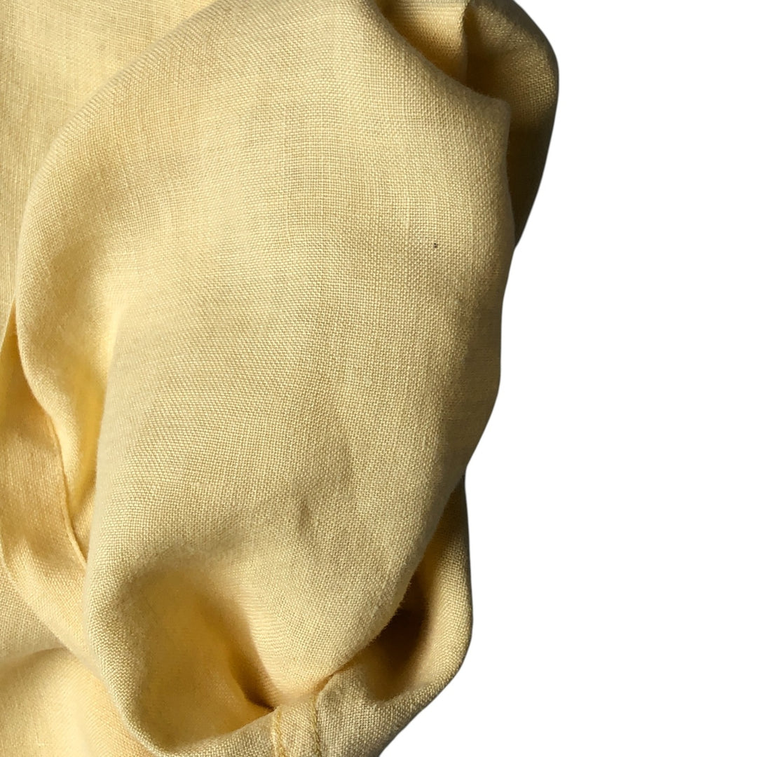 Banana Republic short-sleeved open-collar linen shirt, men's size M linen yellow type Vintage Second Hand