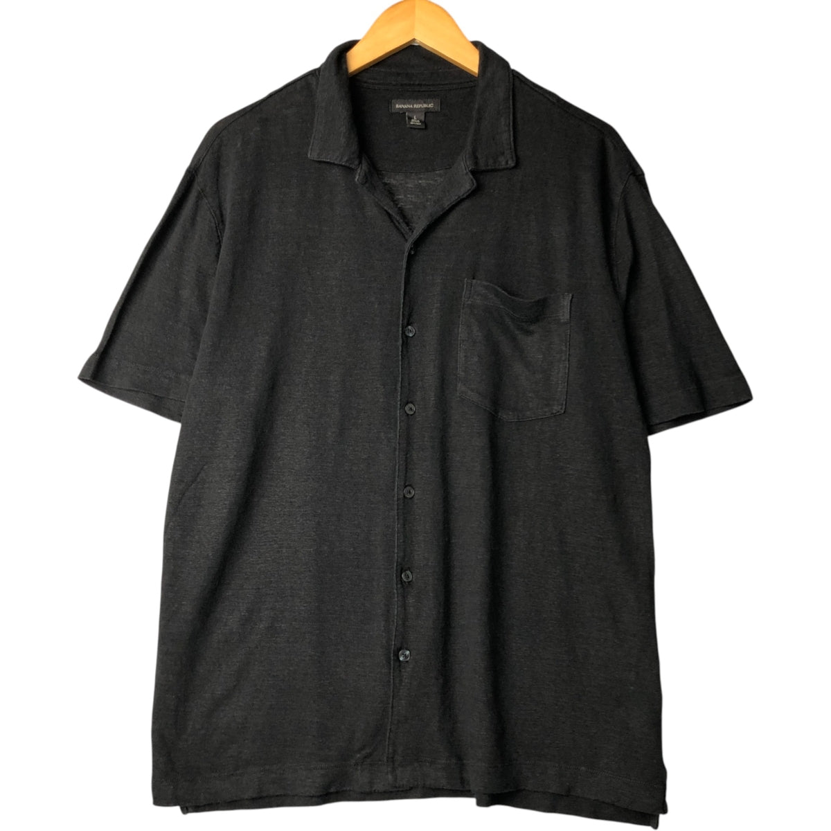 【BANANA REPUBLIC】Open-collar Linen Shirt Banana Republic BANANA REPUBLIC Short Sleeve Open Collar Linen