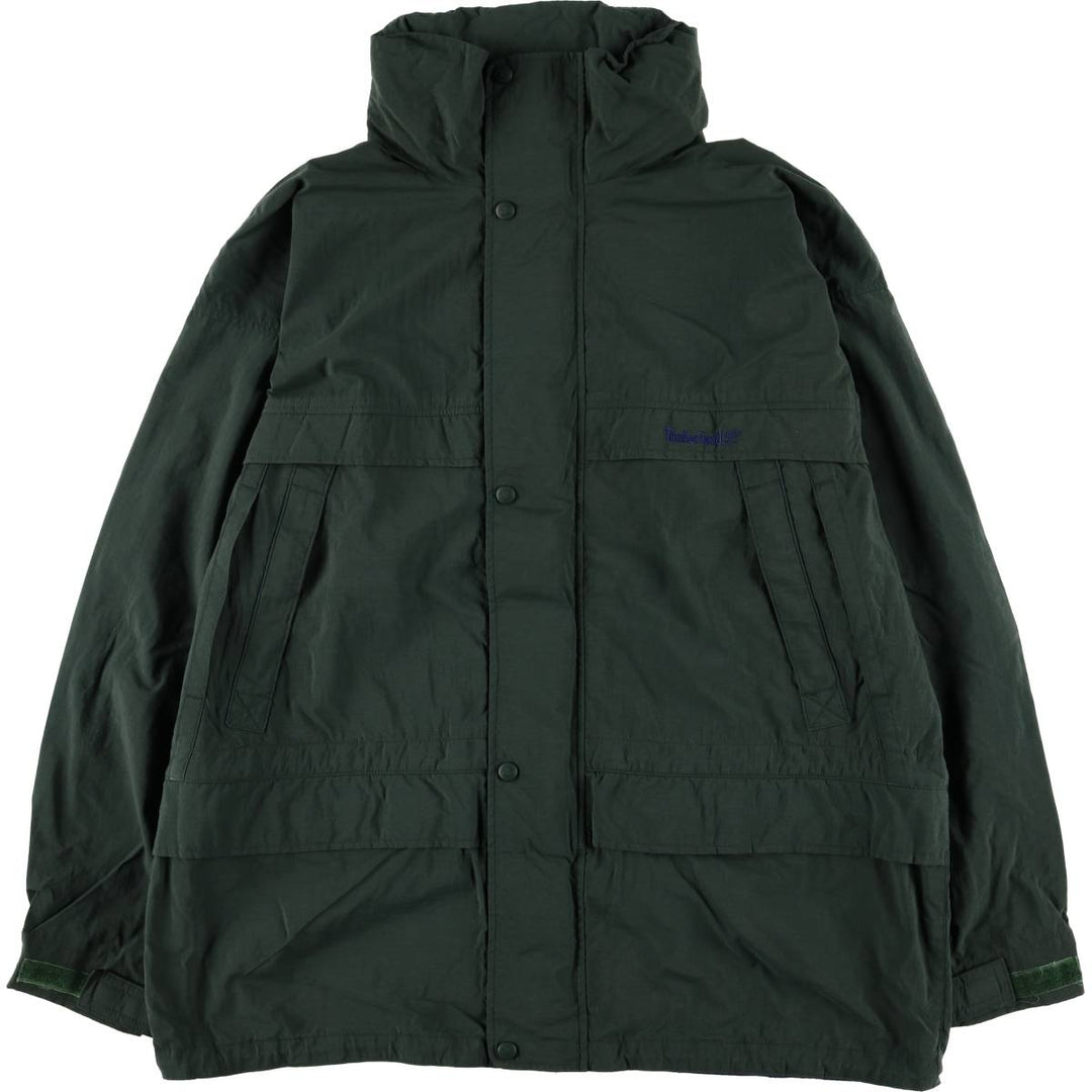 90s-00'S Timberland WeatherGear Nylon Jacket, Men's Size L Nylon Green type dark green Vintage Second Hand