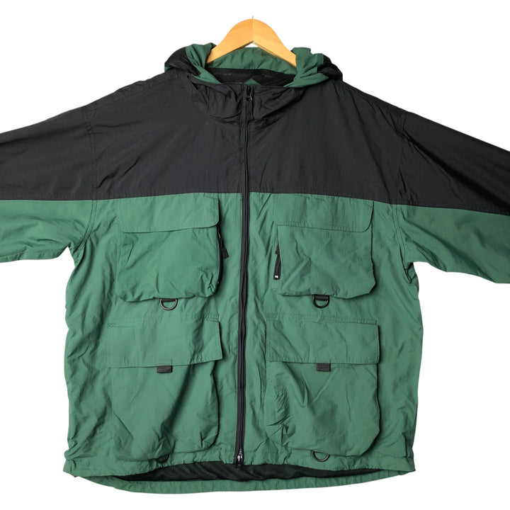 90'S GUIDE GEAR Mountain Jacket, Shell Jacket, Men's XL, Vintage Nylon Green type dark green Vintage Second Hand