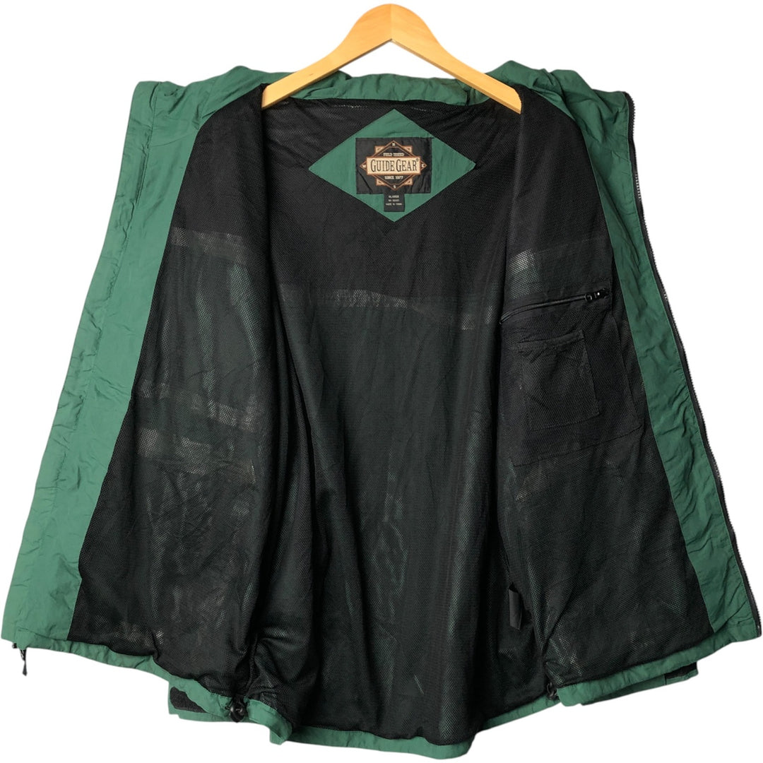 90'S GUIDE GEAR Mountain Jacket, Shell Jacket, Men's XL, Vintage Nylon Green type dark green Vintage Second Hand