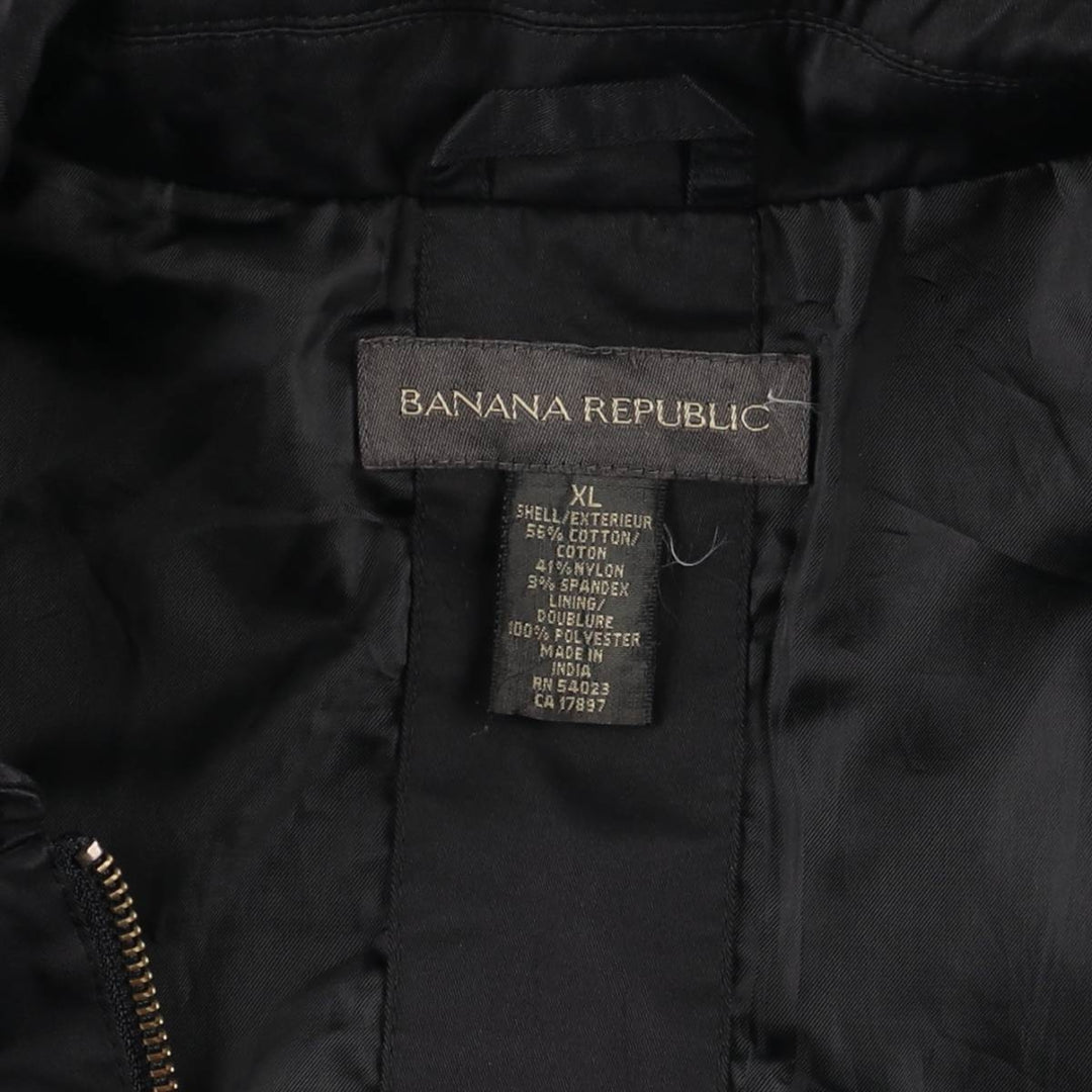 Banana Republic Windbreaker, Men's XL cotton black type Vintage Second Hand