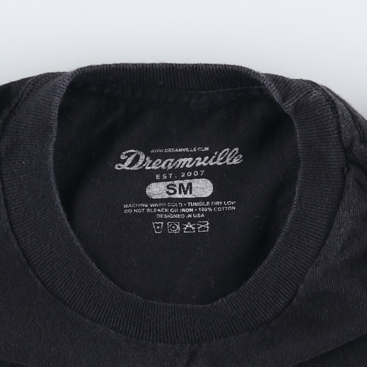 DREAMVILLE Band T-Shirt, Women's Size Small cotton black type Vintage Second Hand