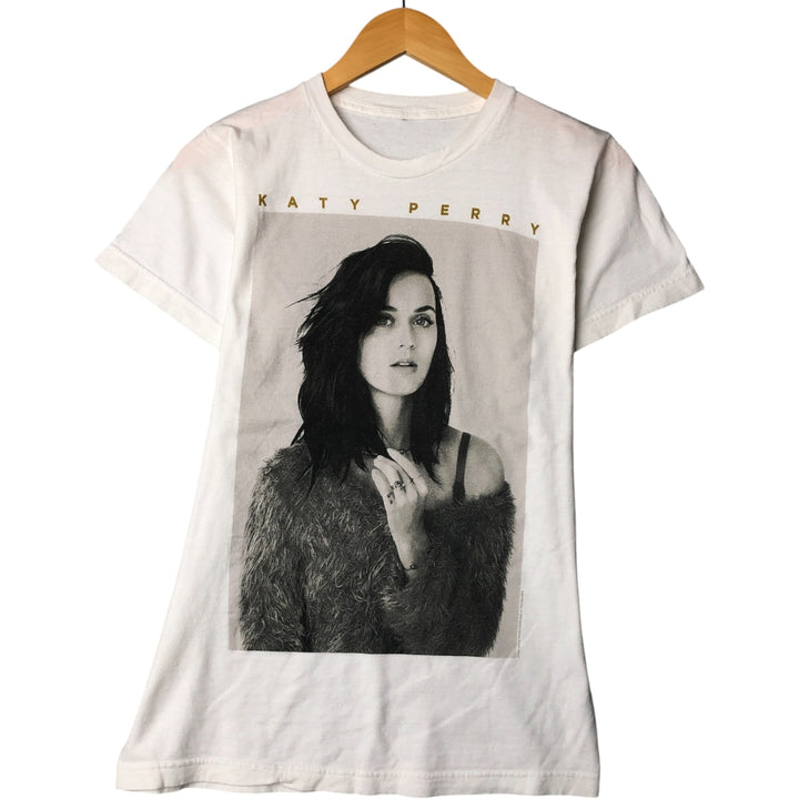 KATY PERRY band T-shirt, women's size M unclear white type Vintage Second Hand
