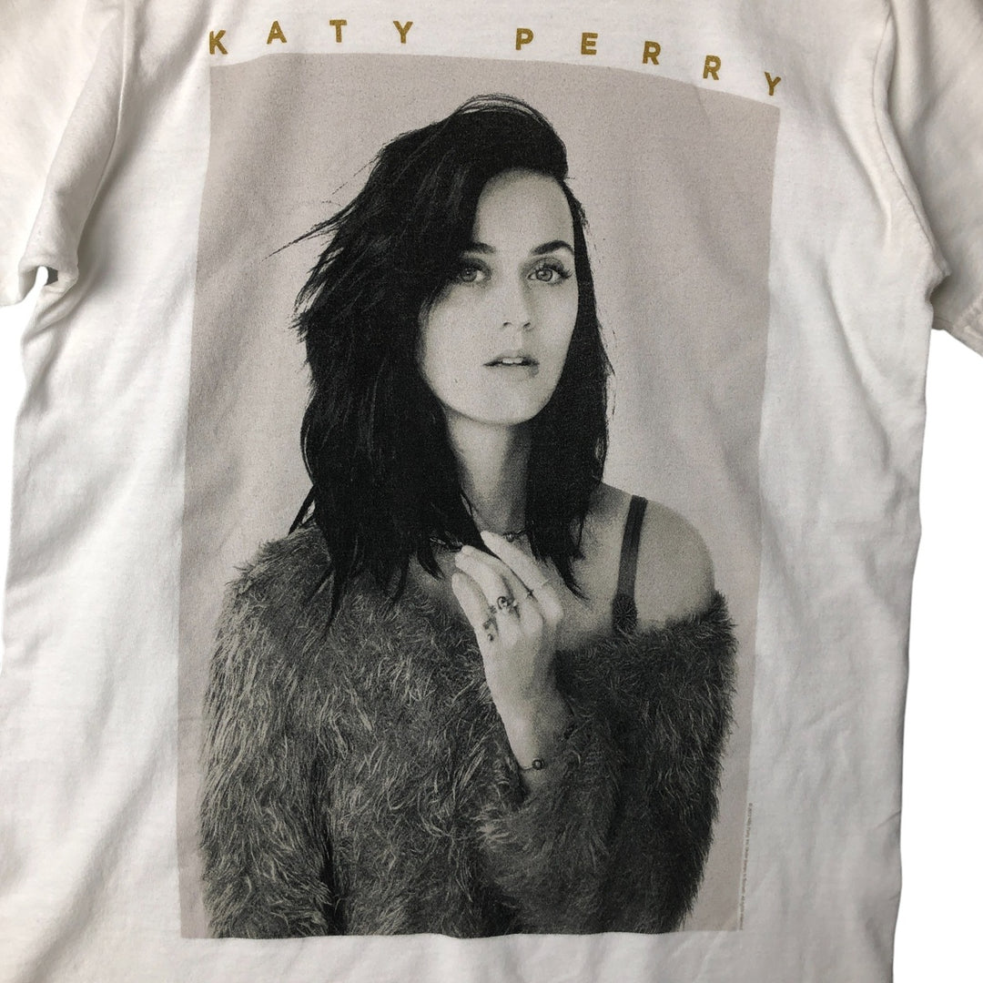 KATY PERRY band T-shirt, women's size M unclear white type Vintage Second Hand