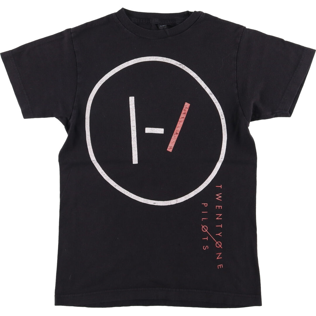 Taltex TULTEX TWENTY ONE PILOTS Band T-Shirt, Women's Size XS cotton black type Vintage Second Hand