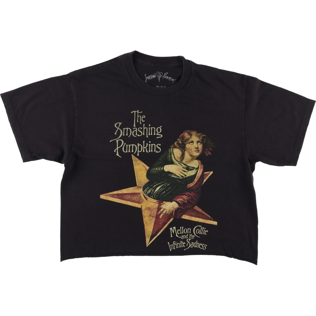 THE SMASHING PUMPKINS Cut-Off Band T-Shirt, Women's Size M cotton black type Vintage Second Hand