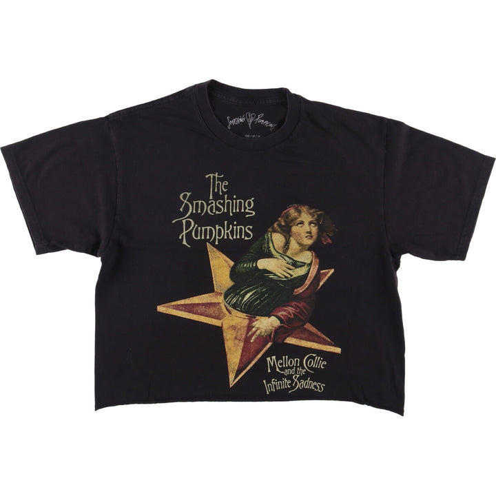 THE SMASHING PUMPKINS Cut-Off Band T-Shirt, Women's Size M cotton black type Vintage Second Hand