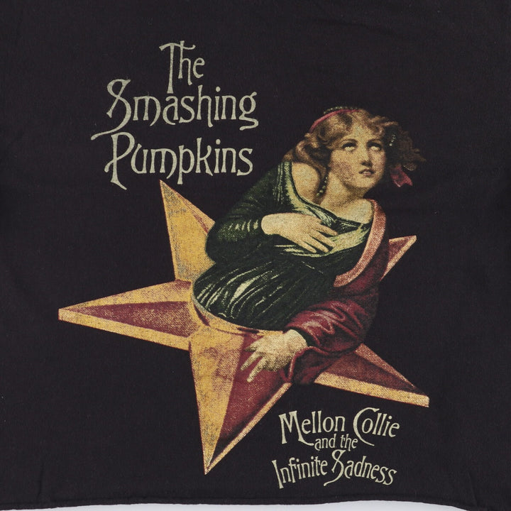 THE SMASHING PUMPKINS Cut-Off Band T-Shirt, Women's Size M cotton black type Vintage Second Hand