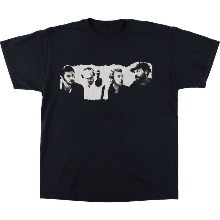 COLDPLAY Band T-Shirt, Men's Size Medium unclear black type Vintage Second Hand
