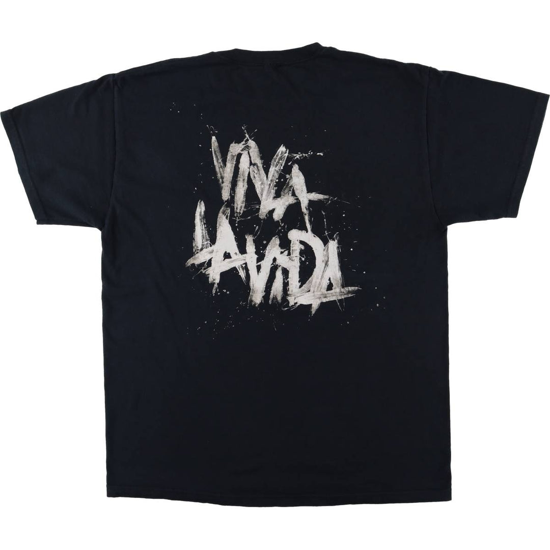 COLDPLAY Band T-Shirt, Men's Size Medium unclear black type Vintage Second Hand