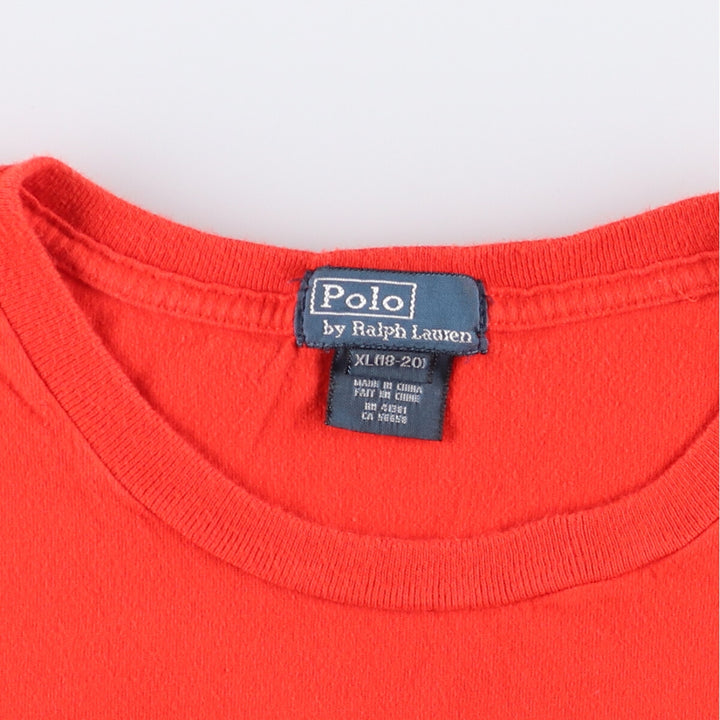 Ralph Lauren POLO by Ralph Lauren Short Sleeve One-Point Logo T-Shirt, Women's, Size XL cotton red type Vintage Second Hand