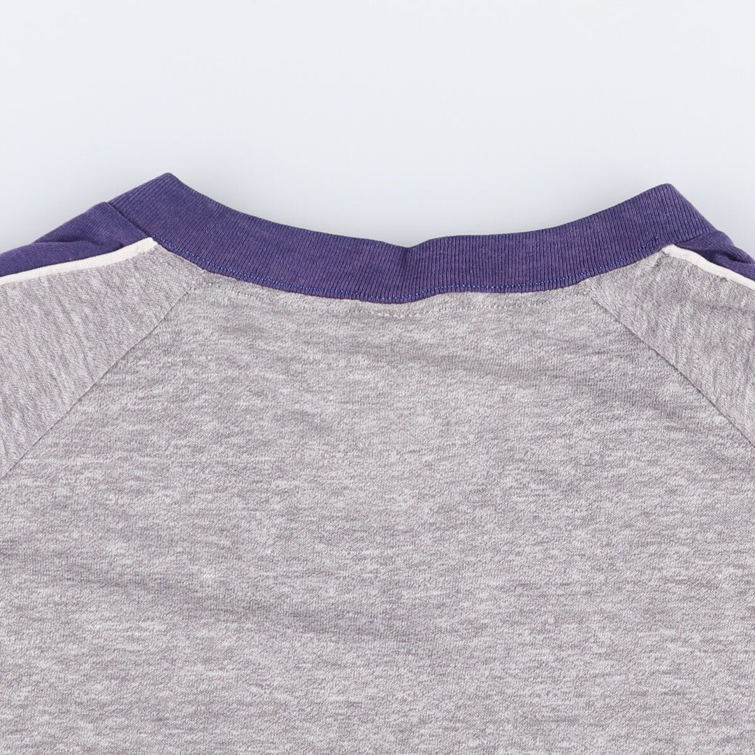 Vintage 1980'S Champion Tricot Tag College V-Neck Ringer T-Shirt, Made in USA, Women's Size L polyester gray type Vintage Second Hand