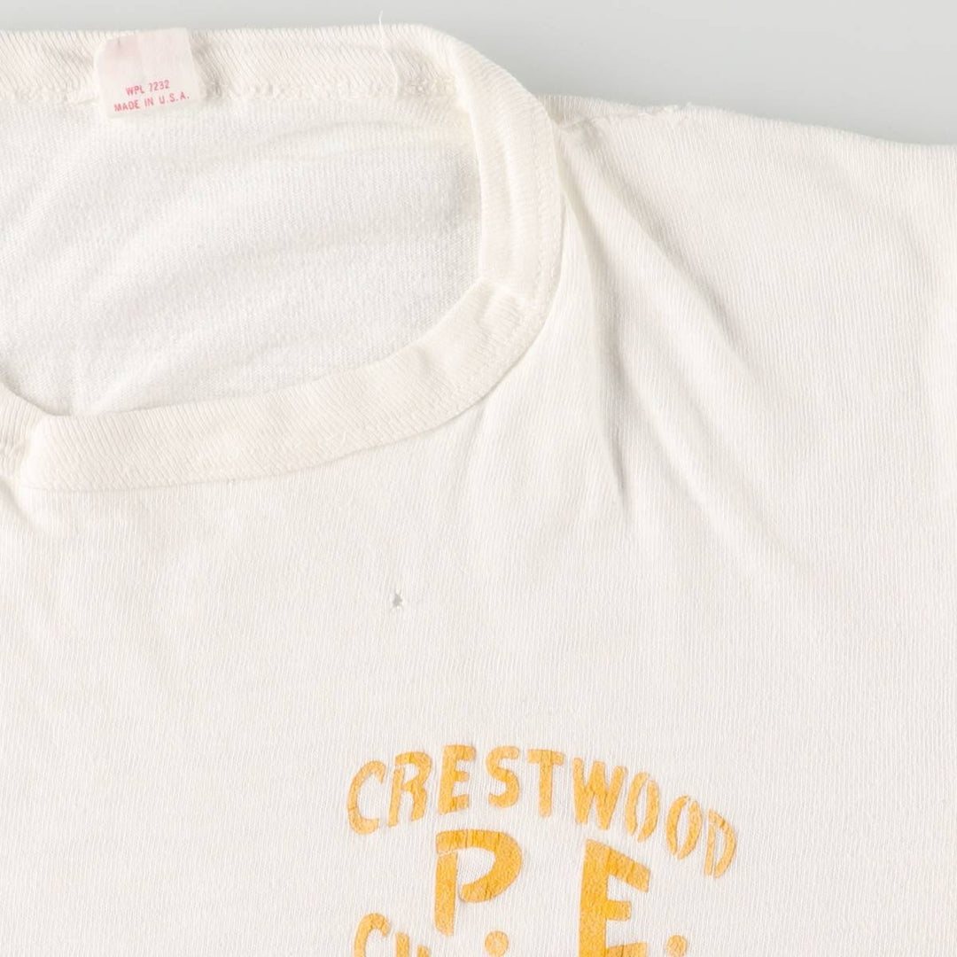 Vintage printed T-shirt, Made in USA, Women's Size Medium cotton white type Vintage Second Hand