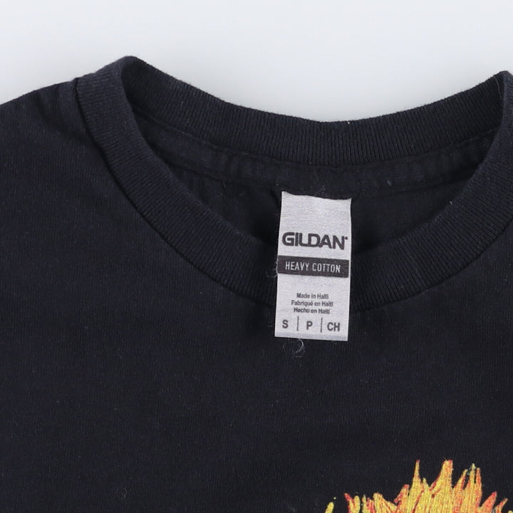 Gildan Vincent Van Gogh Sunflower Floral Art T-Shirt, Men's Size Small cotton black type Vintage Second Hand