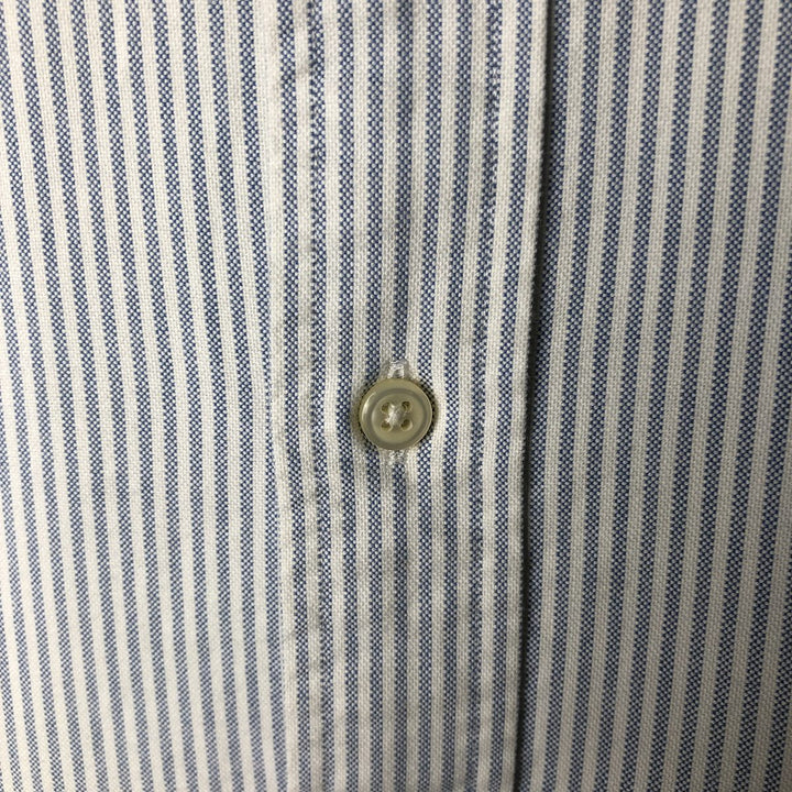 Ralph Lauren Classic Fit Striped Pattern Long Sleeve Button-Down Shirt, Men's Size L cotton blue type Vintage Second Hand
