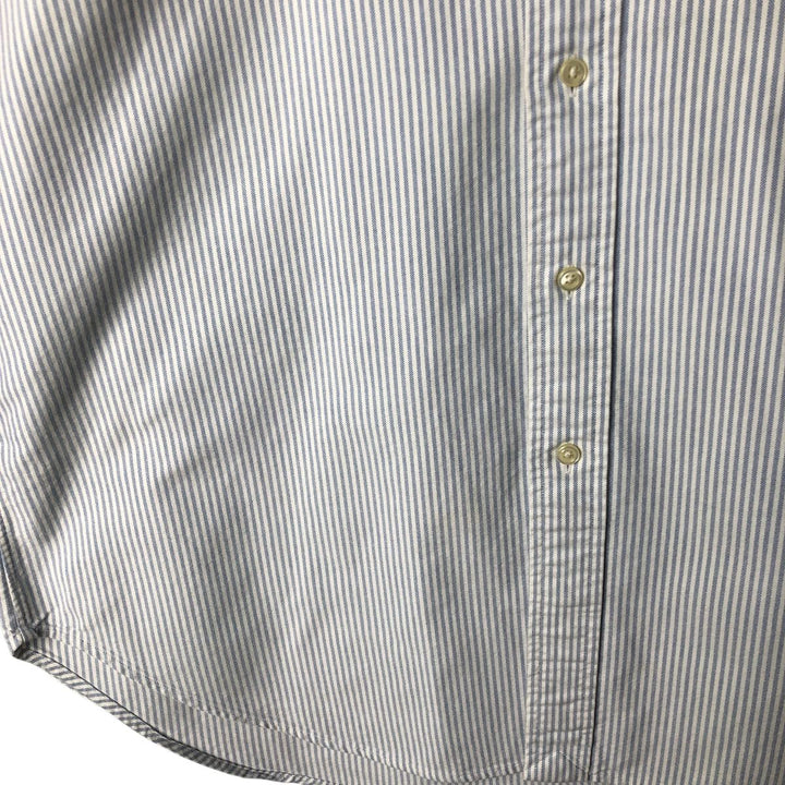 Ralph Lauren Classic Fit Striped Pattern Long Sleeve Button-Down Shirt, Men's Size L cotton blue type Vintage Second Hand