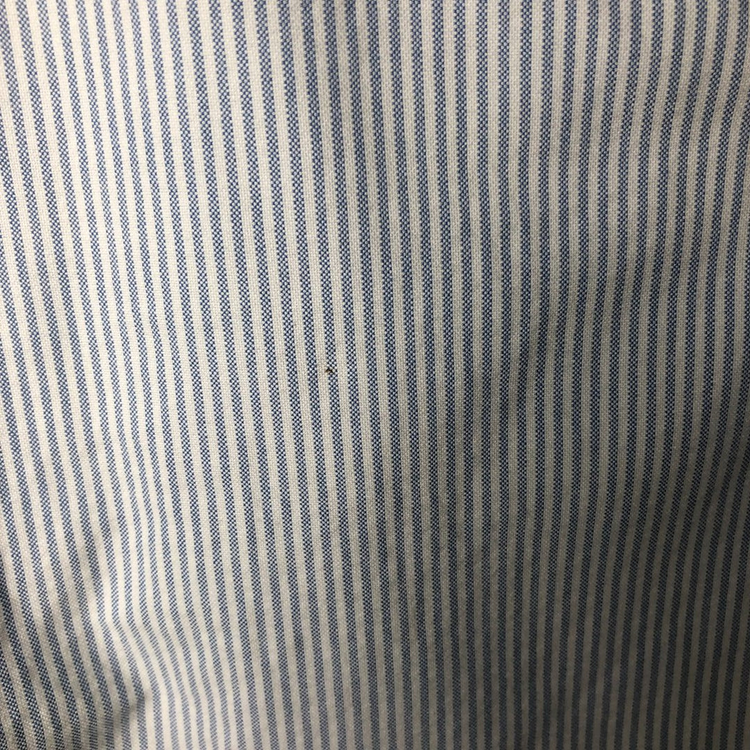 Ralph Lauren Classic Fit Striped Pattern Long Sleeve Button-Down Shirt, Men's Size L cotton blue type Vintage Second Hand