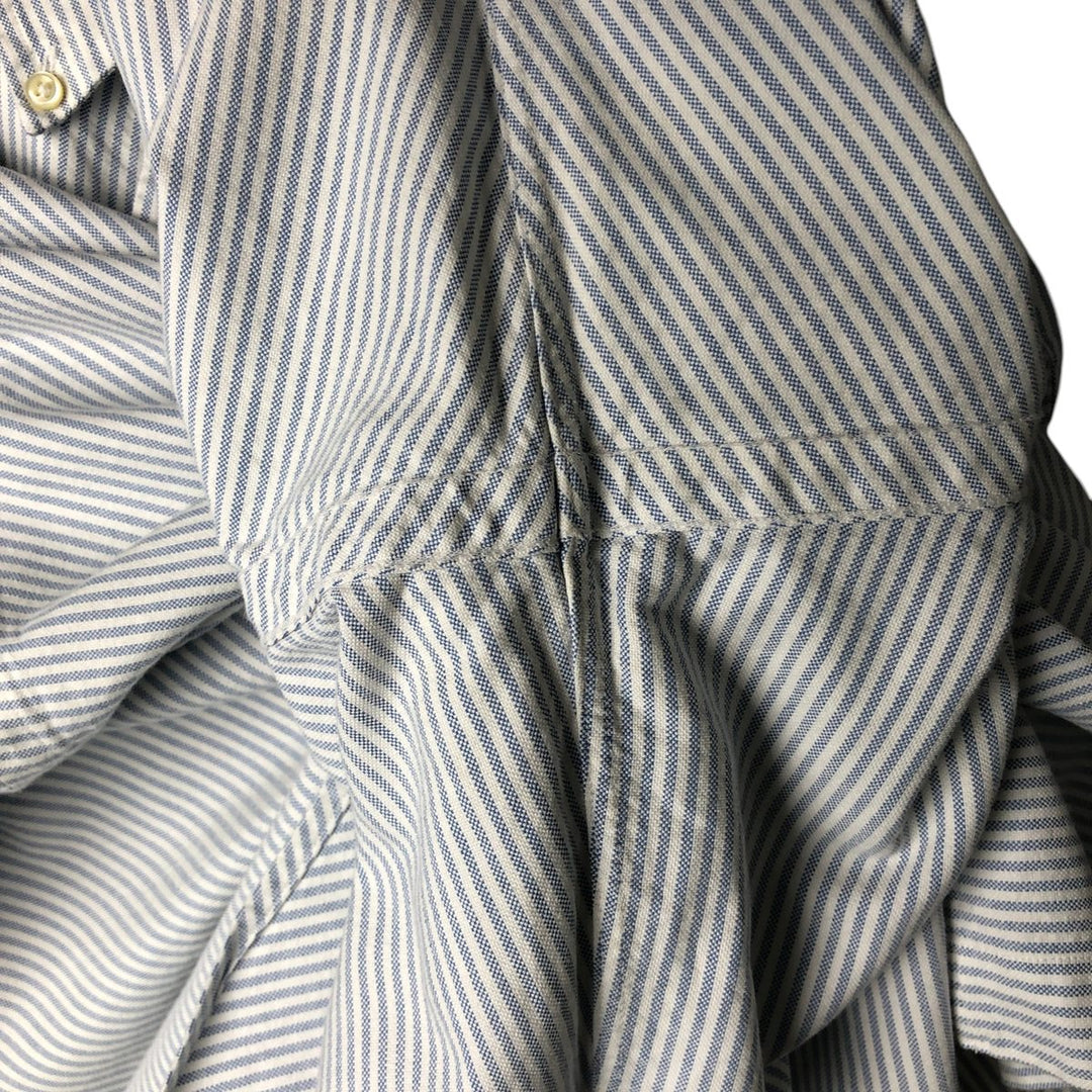 Ralph Lauren Classic Fit Striped Pattern Long Sleeve Button-Down Shirt, Men's Size L cotton blue type Vintage Second Hand