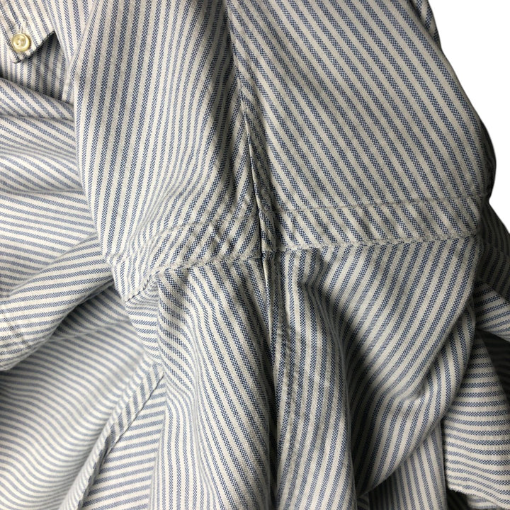 Ralph Lauren Classic Fit Striped Pattern Long Sleeve Button-Down Shirt, Men's Size L cotton blue type Vintage Second Hand