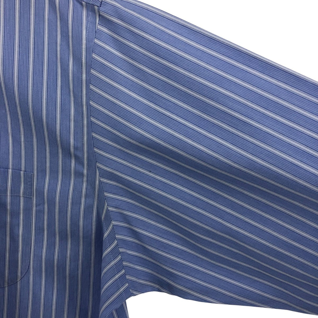 Brooks Brothers Est.1818 Long Sleeve Button-Down Striped Shirt, Men's XL cotton blue type Vintage Second Hand