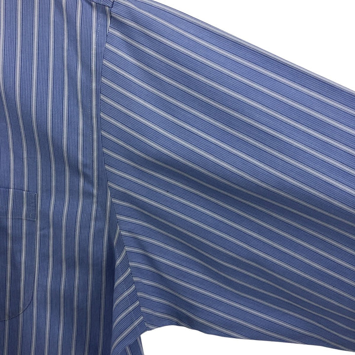 Brooks Brothers Est.1818 Long Sleeve Button-Down Striped Shirt, Men's XL cotton blue type Vintage Second Hand