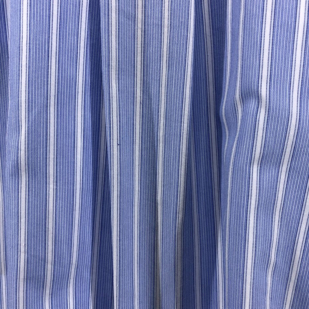 Brooks Brothers Est.1818 Long Sleeve Button-Down Striped Shirt, Men's XL cotton blue type Vintage Second Hand