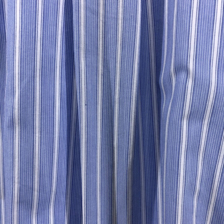 Brooks Brothers Est.1818 Long Sleeve Button-Down Striped Shirt, Men's XL cotton blue type Vintage Second Hand