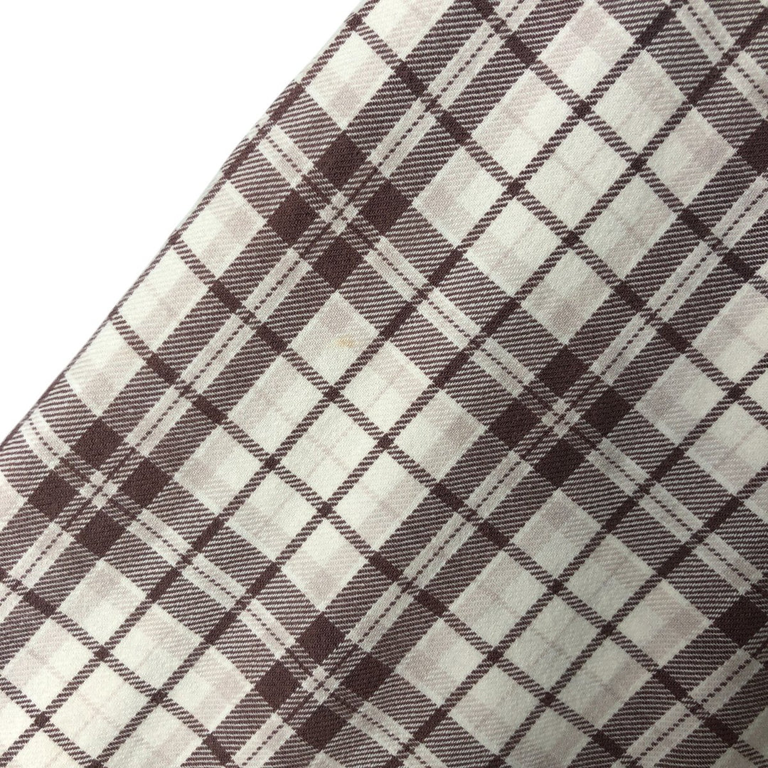 Ralph Lauren POLO by Ralph Lauren long-sleeved button-down light flannel check shirt, men's size L cotton ivory Vintage Second Hand