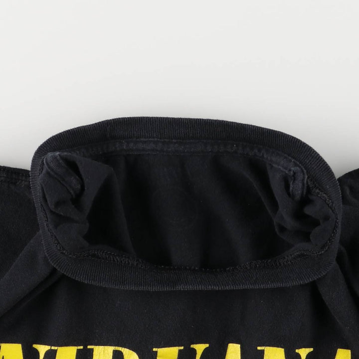 NIRVANA Nirvana Band T-shirt, Band T, Men's M size unclear black type Vintage Second Hand