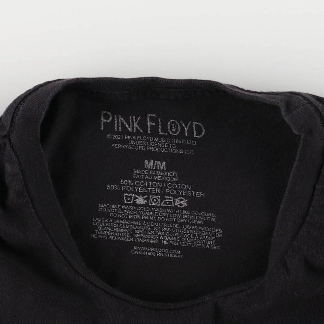 PINK FLOYD Pink Floyd Band T-shirt Band T Men's M size cotton black type Vintage Second Hand