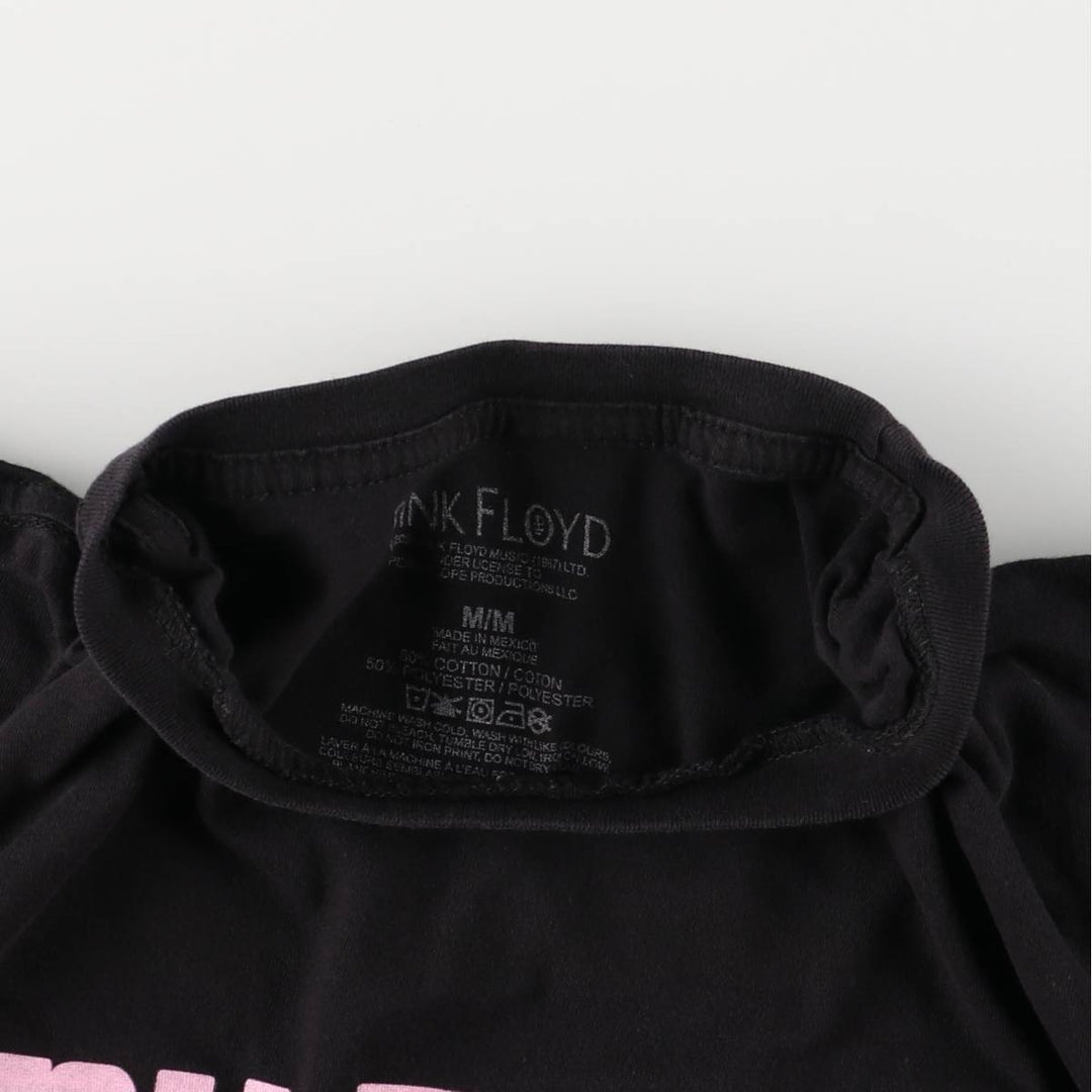 PINK FLOYD Pink Floyd Band T-shirt Band T Men's M size cotton black type Vintage Second Hand