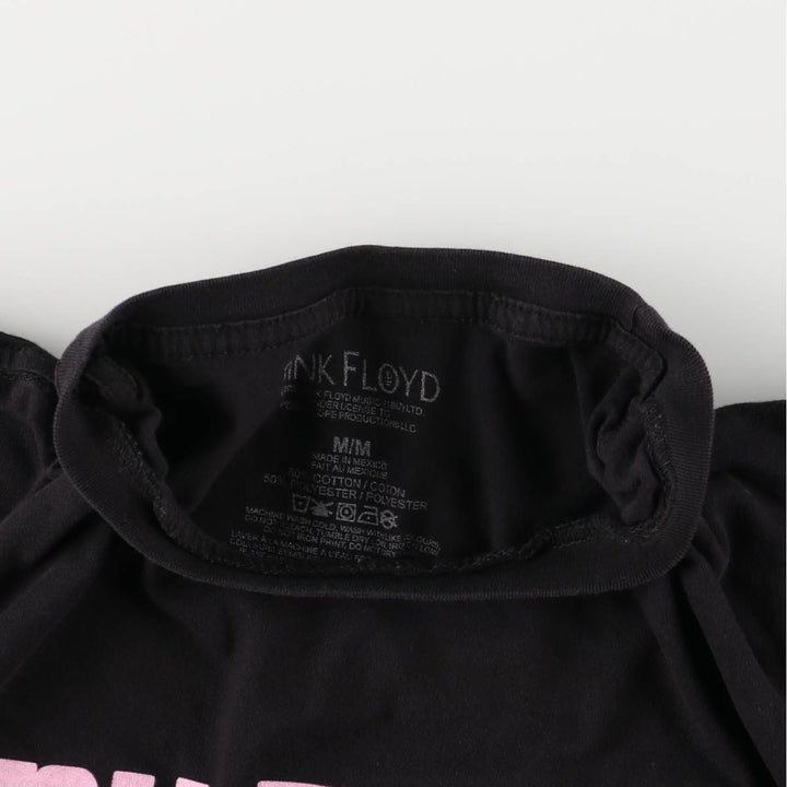 PINK FLOYD Pink Floyd Band T-shirt Band T Men's M size cotton black type Vintage Second Hand