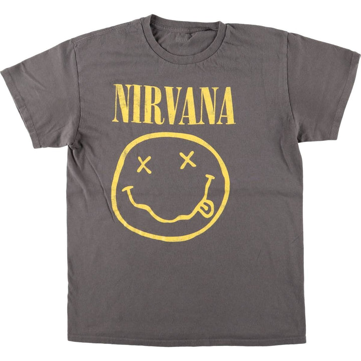 NIRVANA Nirvana Band T-shirt, Band T, Men's M size unclear Charcoal Vintage Second Hand