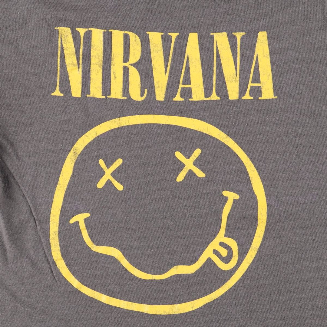 NIRVANA Nirvana Band T-shirt, Band T, Men's M size unclear Charcoal Vintage Second Hand