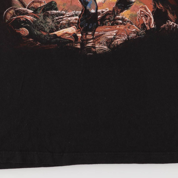 IRON MAIDEN Iron Maiden Band T-shirt Band T Men's M size unclear black type Vintage Second Hand